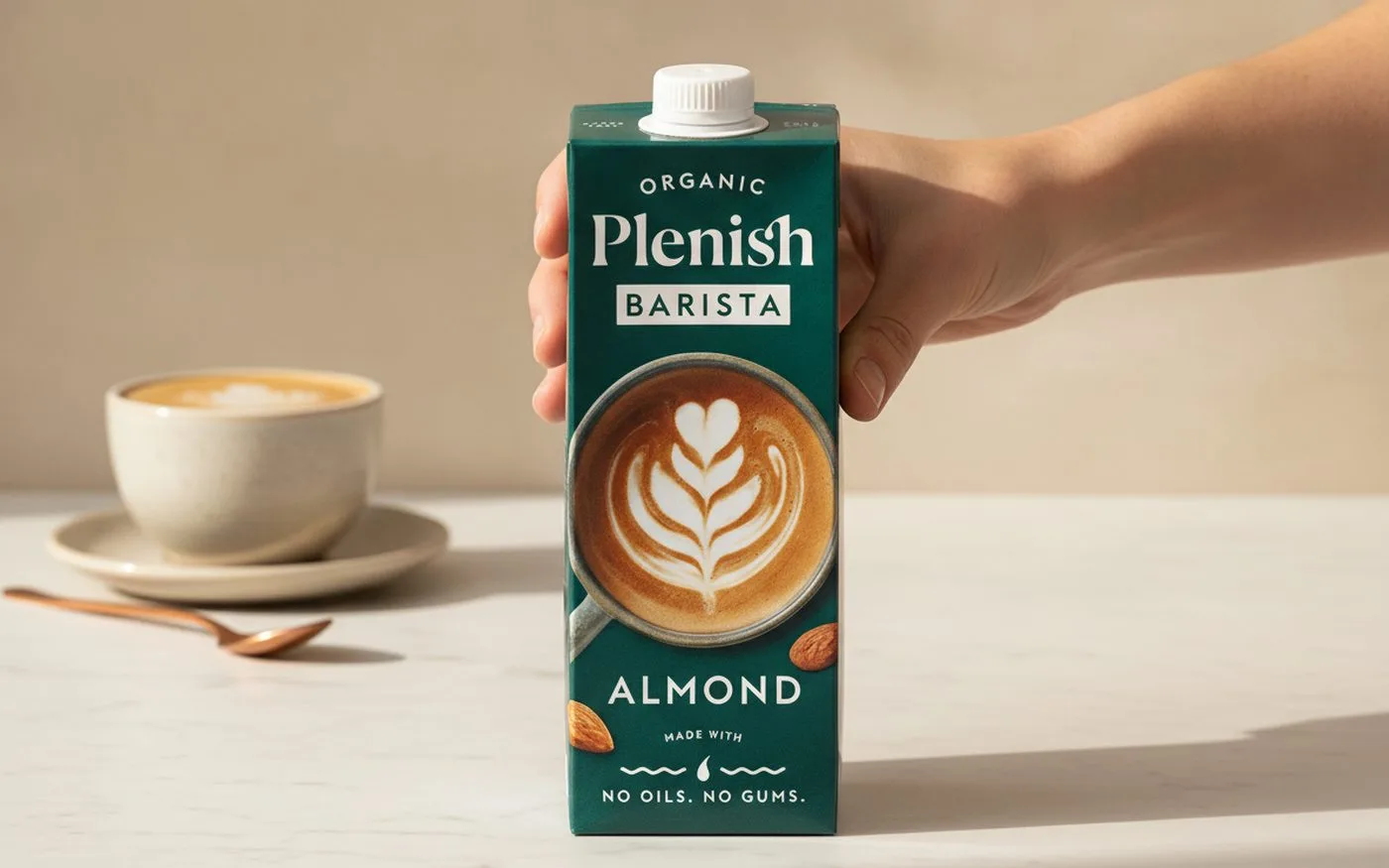 Plenish Organic Almond Barista milk carton