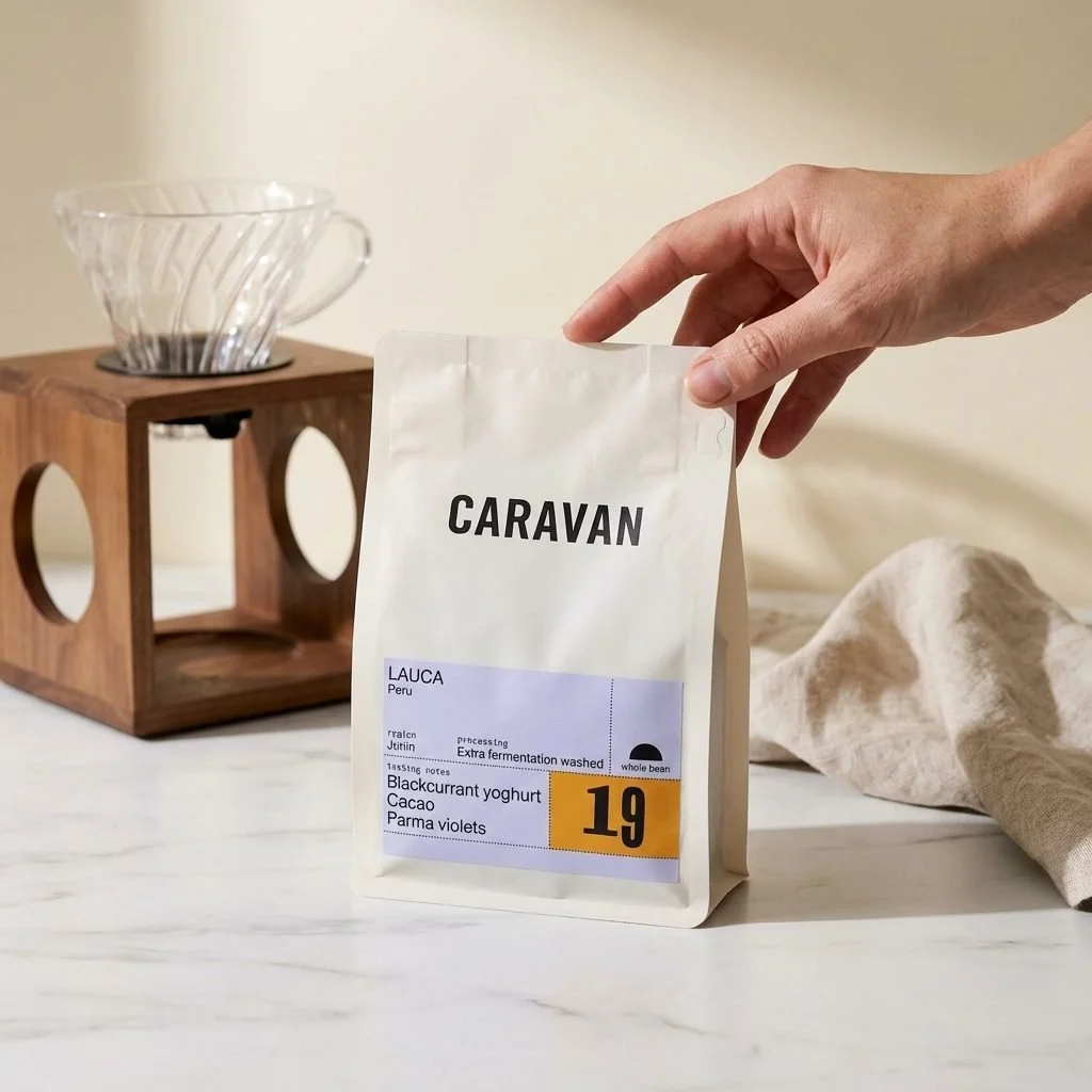 Caravan Coffee Roasters coffee beans packaging