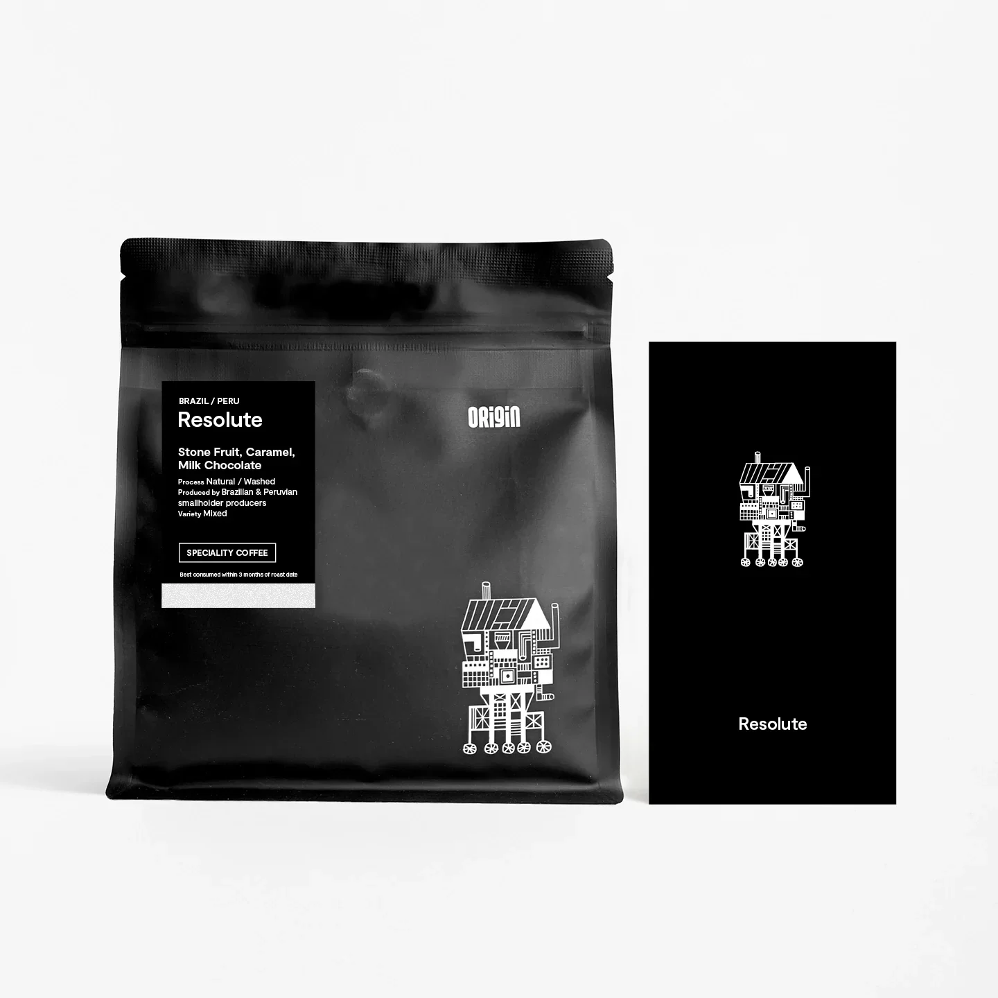Origin Coffee beans packaging
