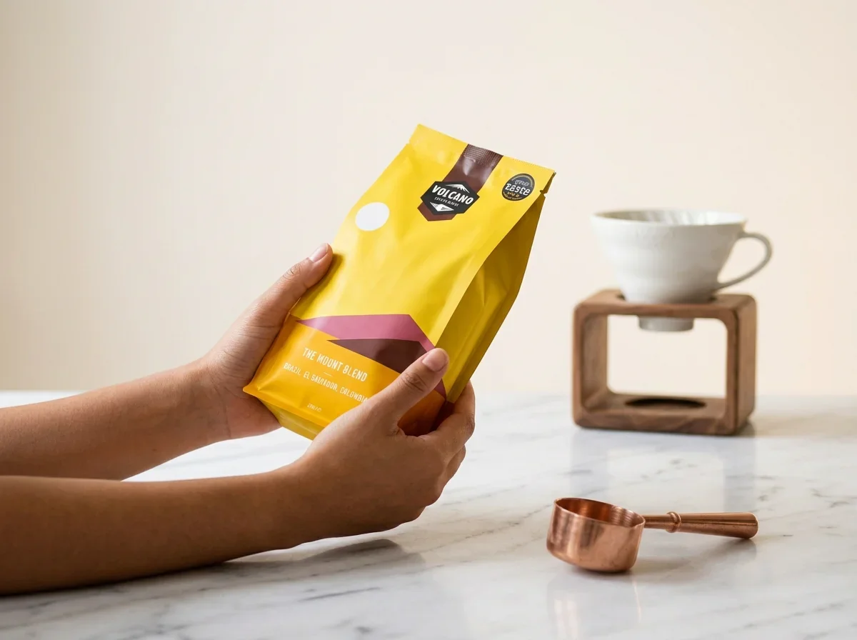 Volcano Coffee Works coffee beans packaging