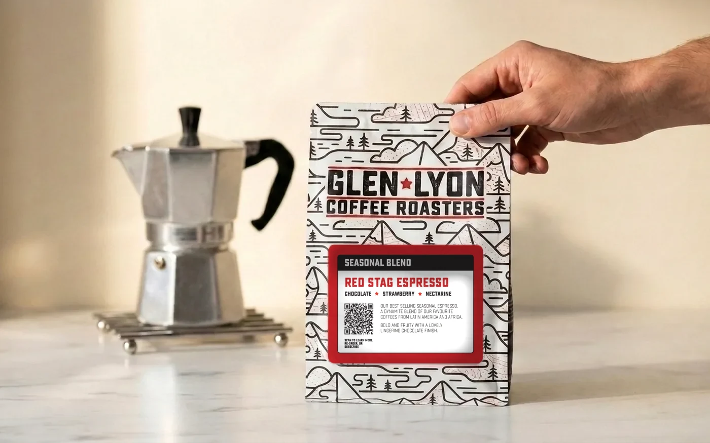 Glen Lyon Coffee Roasters Red Stag Espresso for moka pot