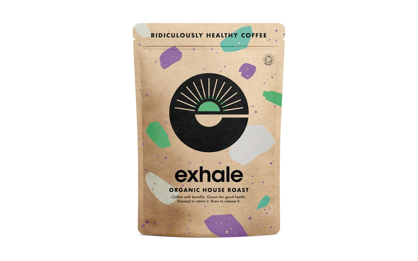Exhale Coffee Organic House Roast bag