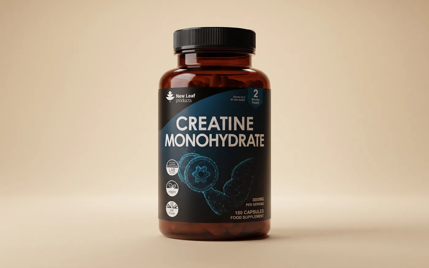 New Leaf Creatine Monohydrate Capsules pack shot