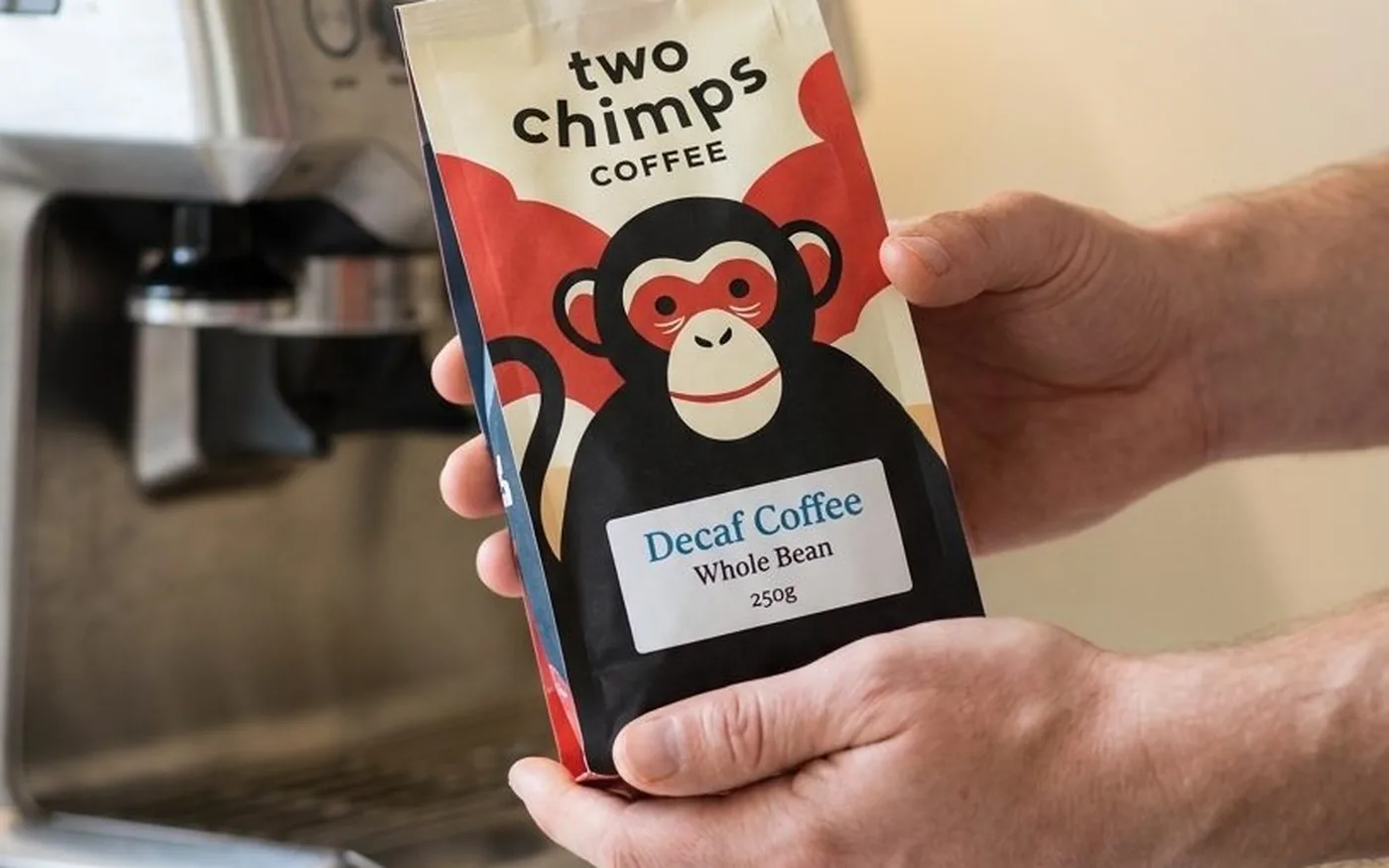 Two Chimps Coffee decaf beans, ethical speciality decaf