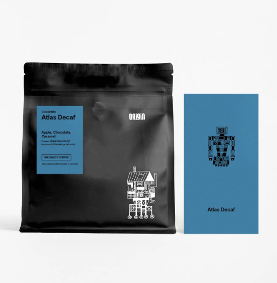 Origin Coffee decaf espresso pod, speciality decaf coffee