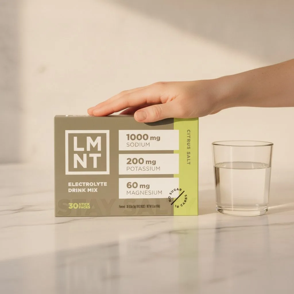 LMNT Zero-Sugar Electrolyte Drink Mix sachets
