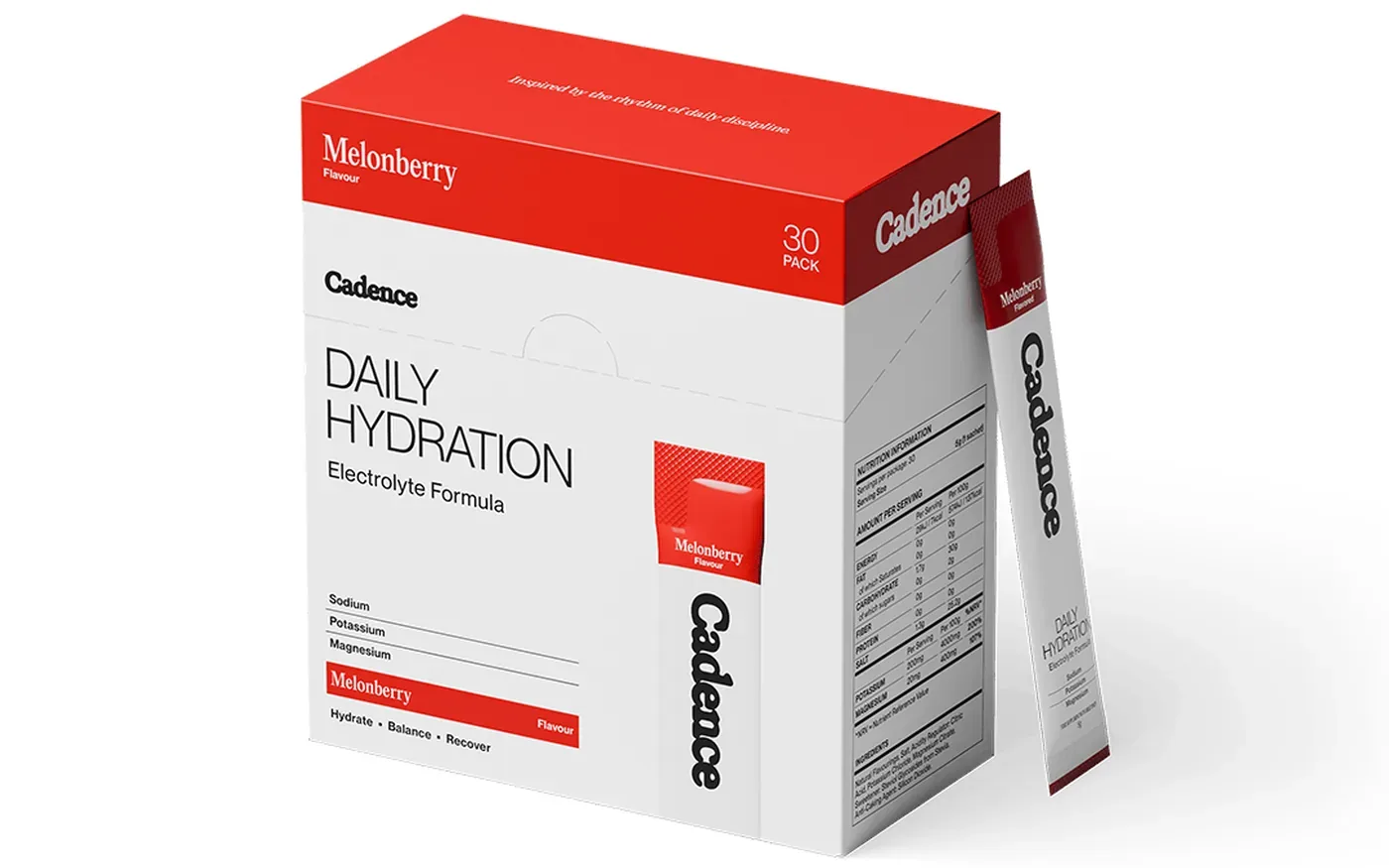 5. Cadence - Best Short Ingredient List on the High Street - Electrolyte powder and water preparation for daily hydration