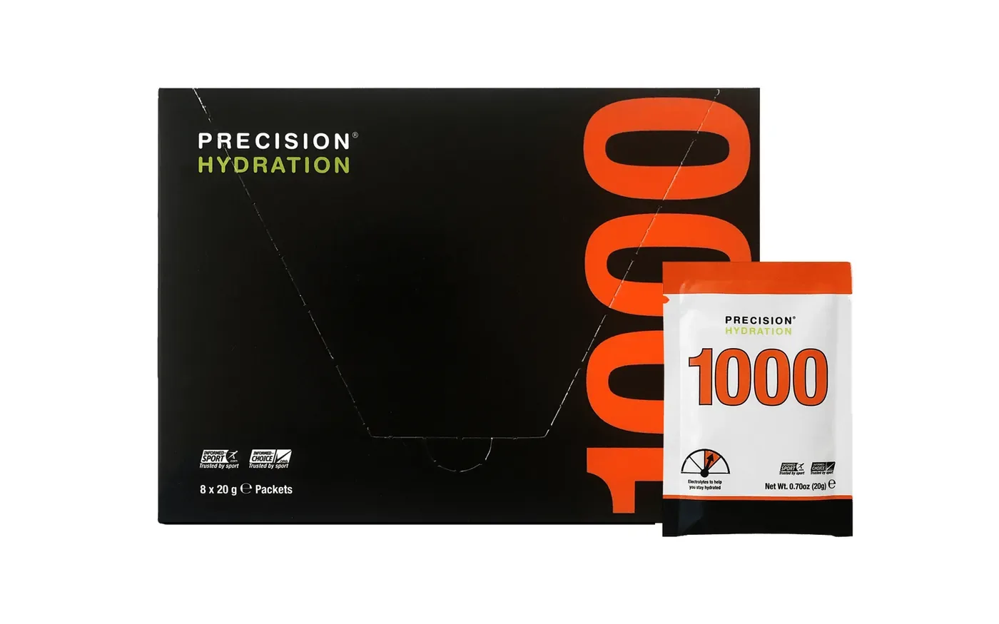 7. Precision PH 1000 - Best for Endurance and Cramp - Electrolyte powder and water preparation for daily hydration