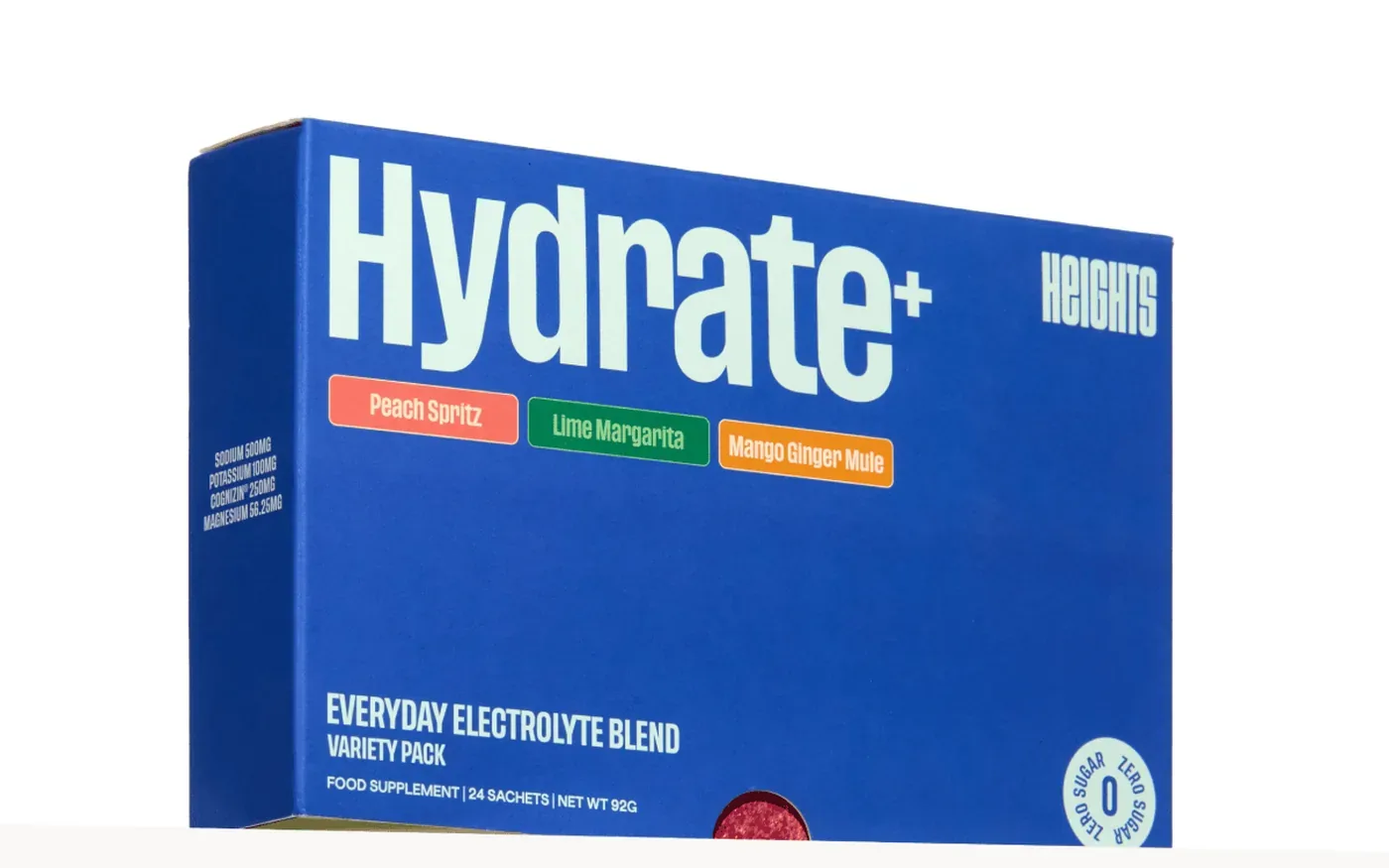 8. Heights - Best for Focus - Electrolyte powder and water preparation for daily hydration