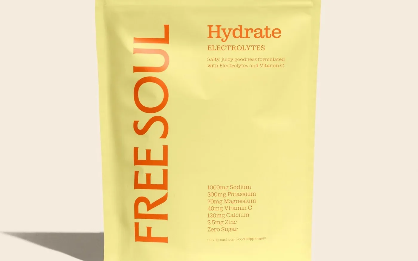 11. Free Soul - Best High-Sodium Value - Electrolyte powder and water preparation for daily hydration