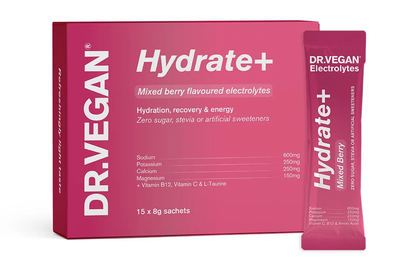 12. DR.VEGAN - Best Stevia-Free - Electrolyte powder and water preparation for daily hydration