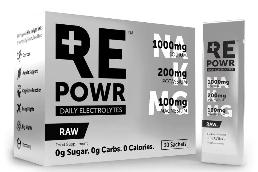 Electrolyte powder and water preparation for daily hydration