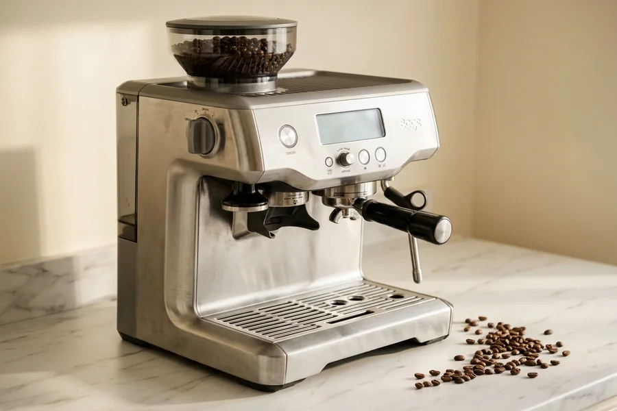 Sage Barista Express espresso machine with integrated grinder