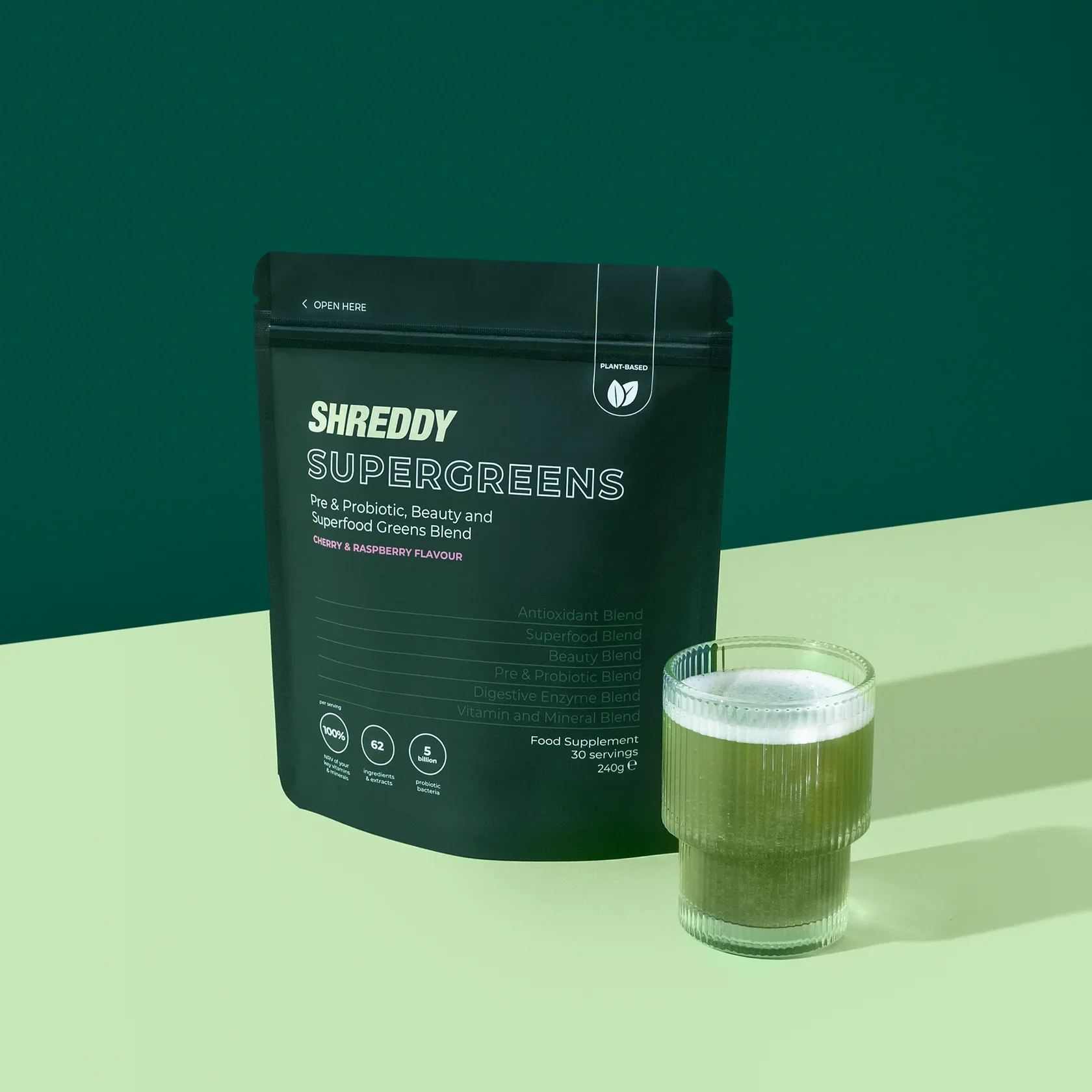 Shreddy SuperGreens Powder greens powder product
