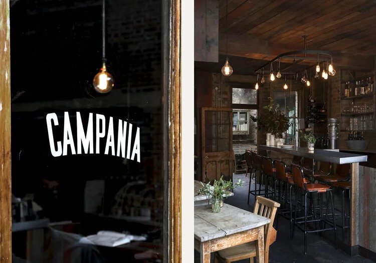 Campania and Jones restaurant interior, Neapolitan Italian dining in East London