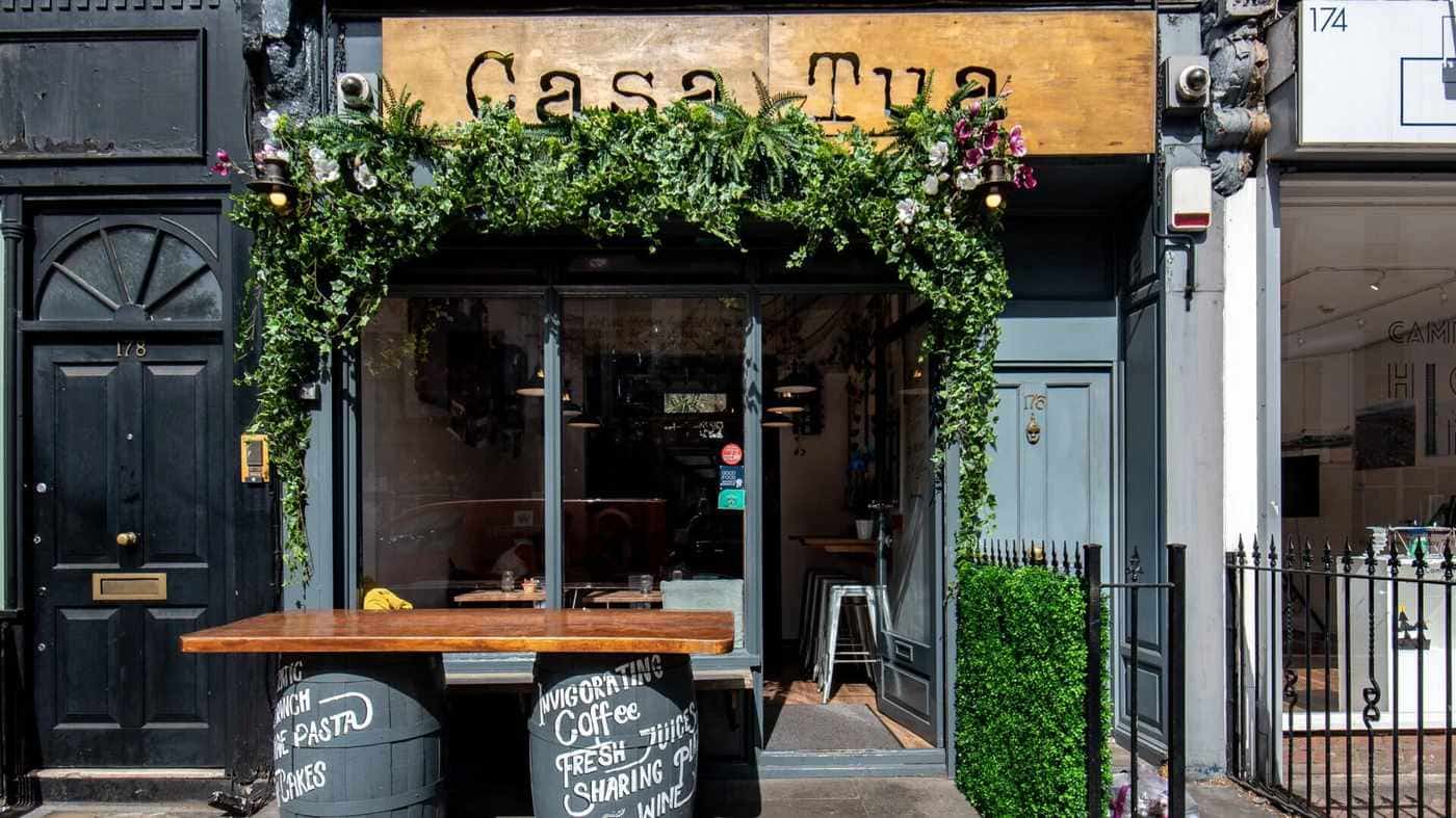 Casa Tua restaurant exterior, Italian dining in Camden, London