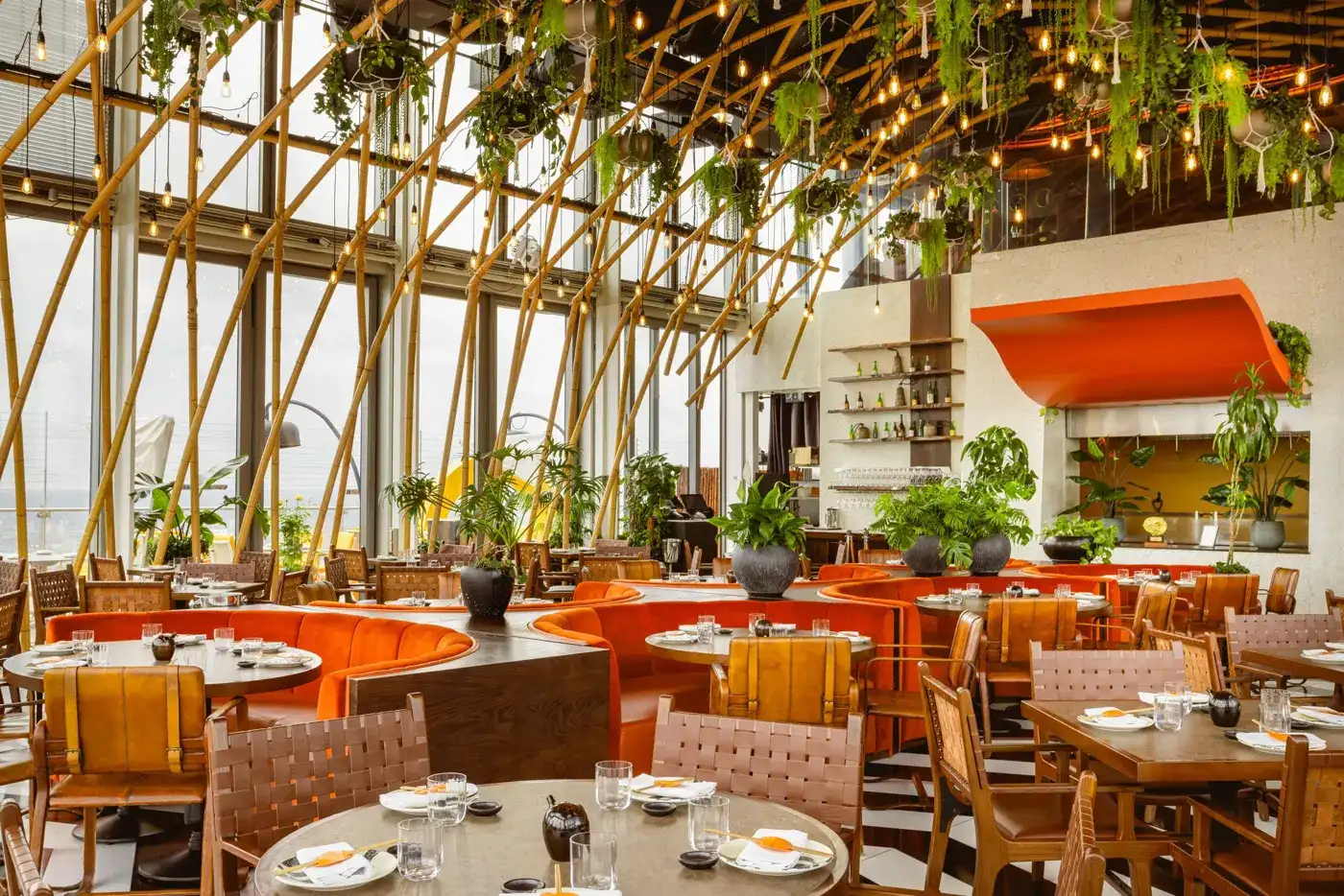 Sushi Samba dining room at Heron Tower, City of London