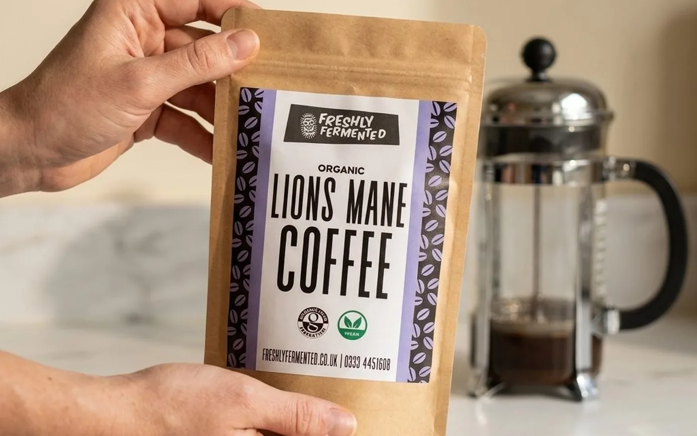 Freshly Fermented lions mane coffee UK