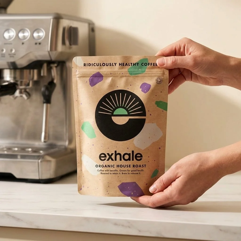 Exhale Coffee product bag - UK alternative clean coffee