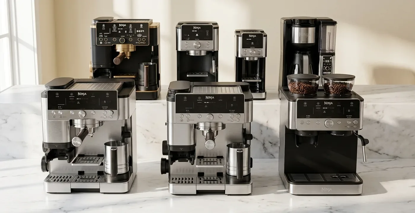 Ninja Luxe Café Premier and AutoBarista Pro coffee machines