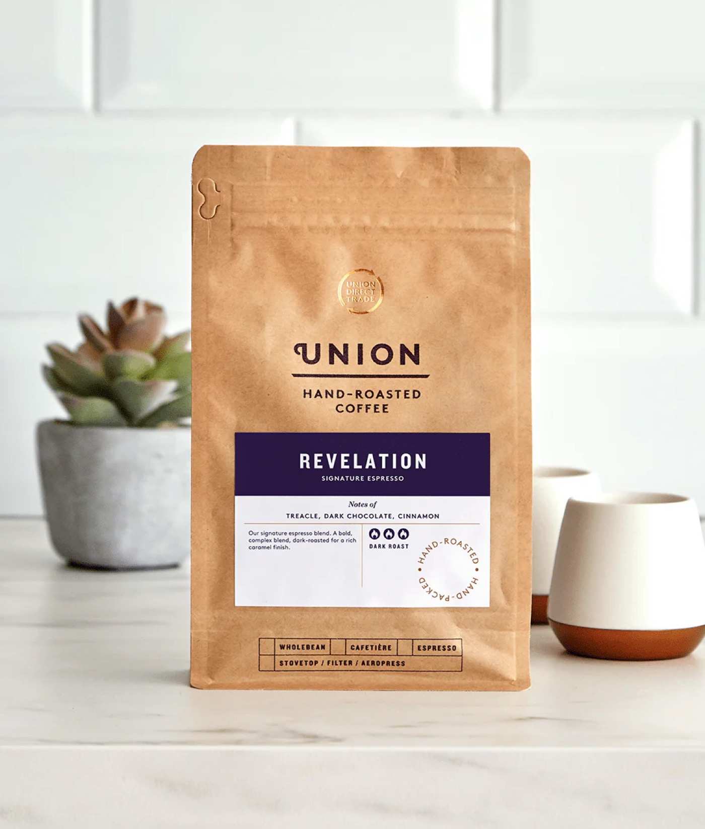 Union Hand coffee beans packaging