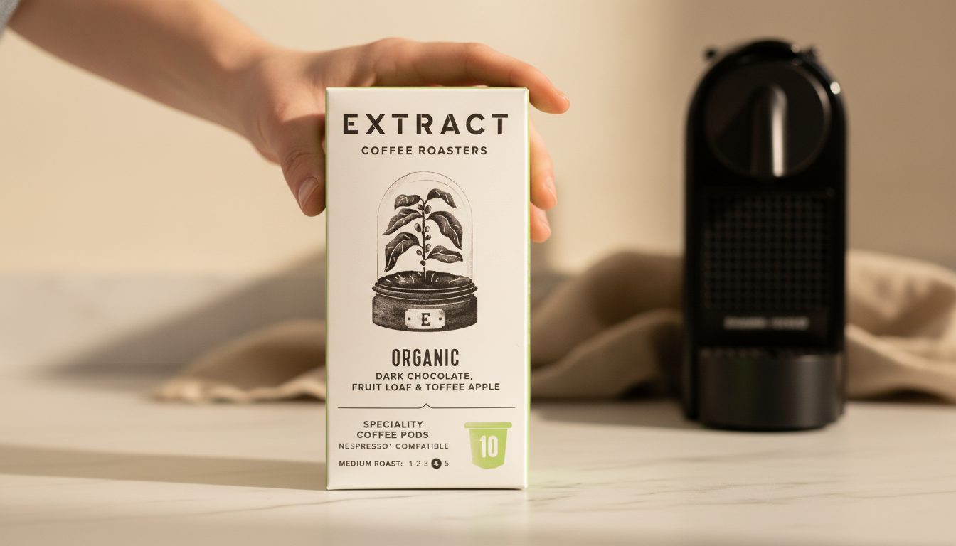 Extract Coffee Roasters organic Nespresso compatible pods from the Bristol roastery
