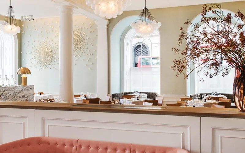 Spring restaurant dining room at Somerset House, London