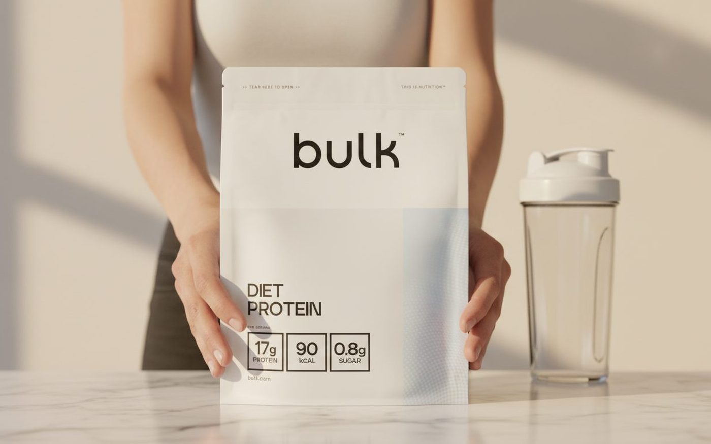 Bulk Diet Protein powder tub