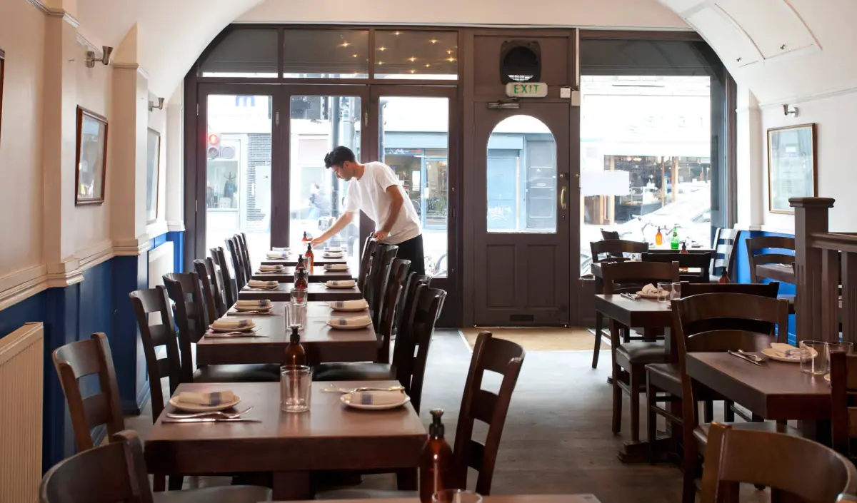 Mangal 2 restaurant interior, modern Turkish ocakbasi dining in Dalston, London