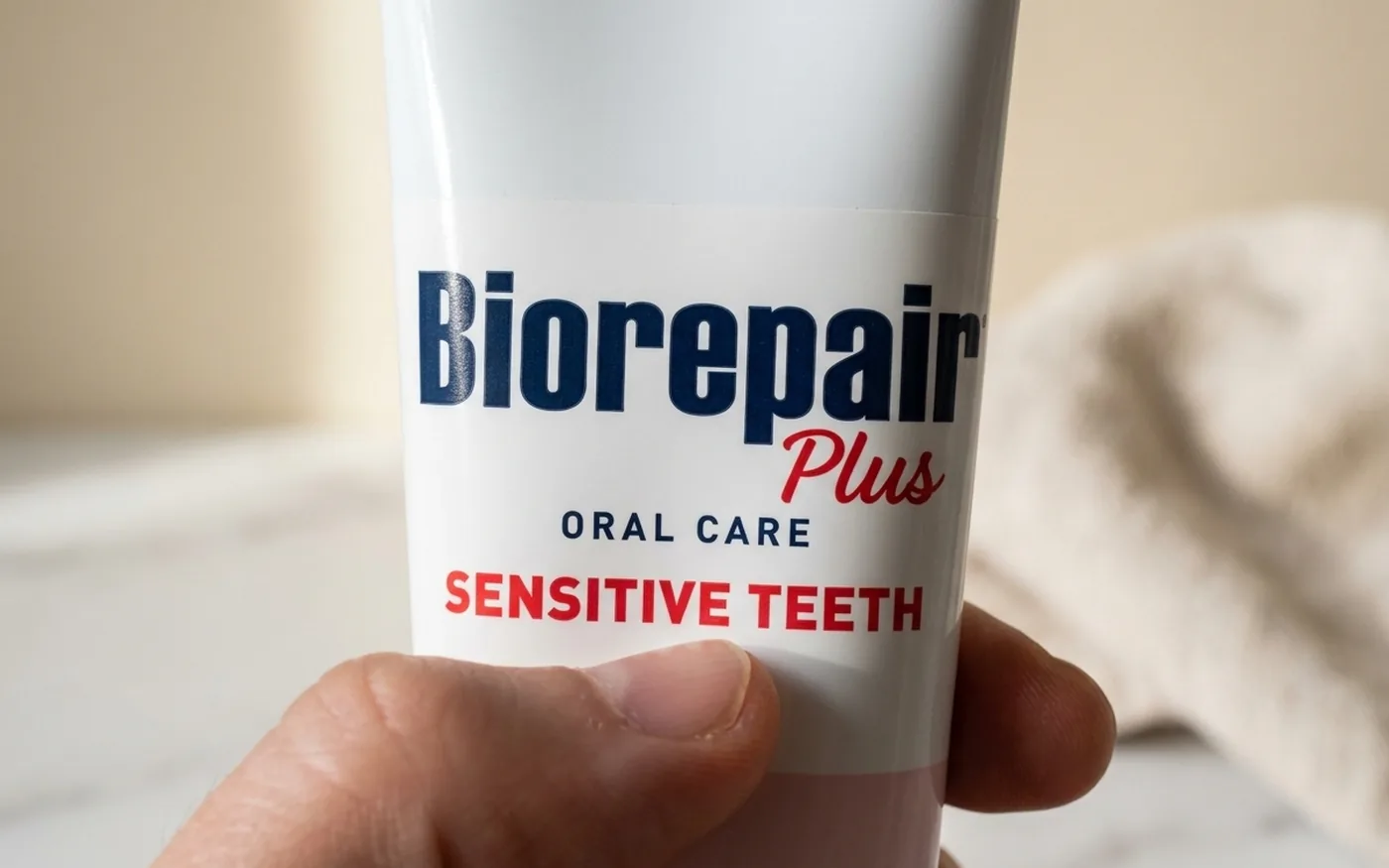 Biorepair Plus Sensitive Teeth toothpaste tube