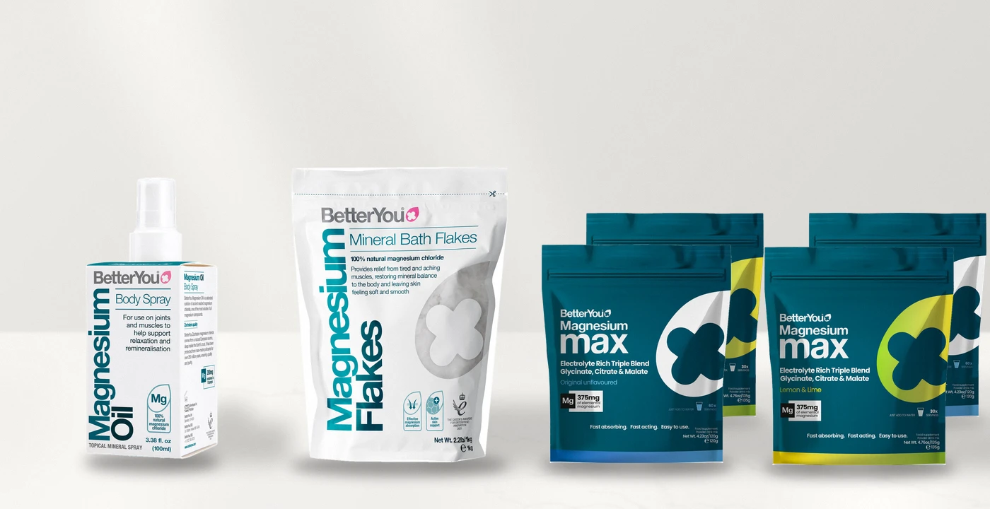 BetterYou Magnesium Oil Body Spray and Bath Flakes