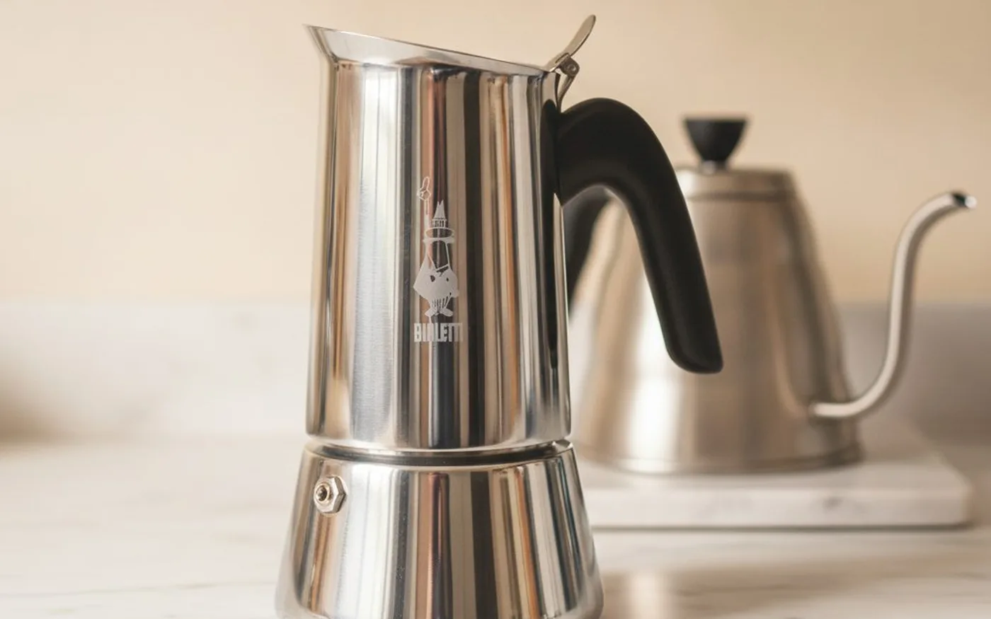 Bialetti Venus stainless steel induction-compatible moka pot