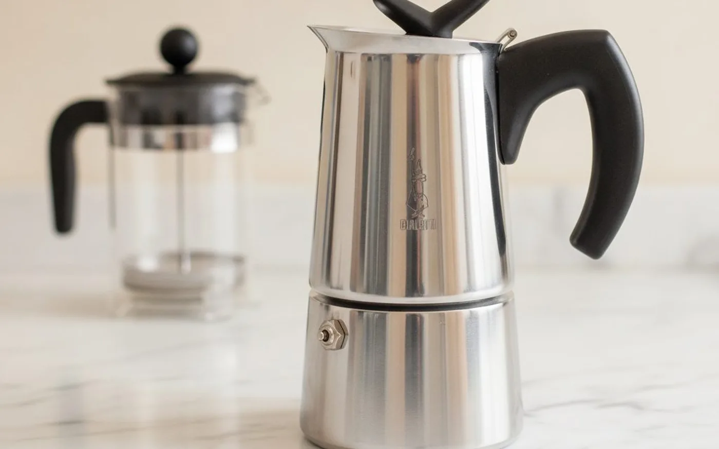 Bialetti Musa stainless steel modern design moka pot