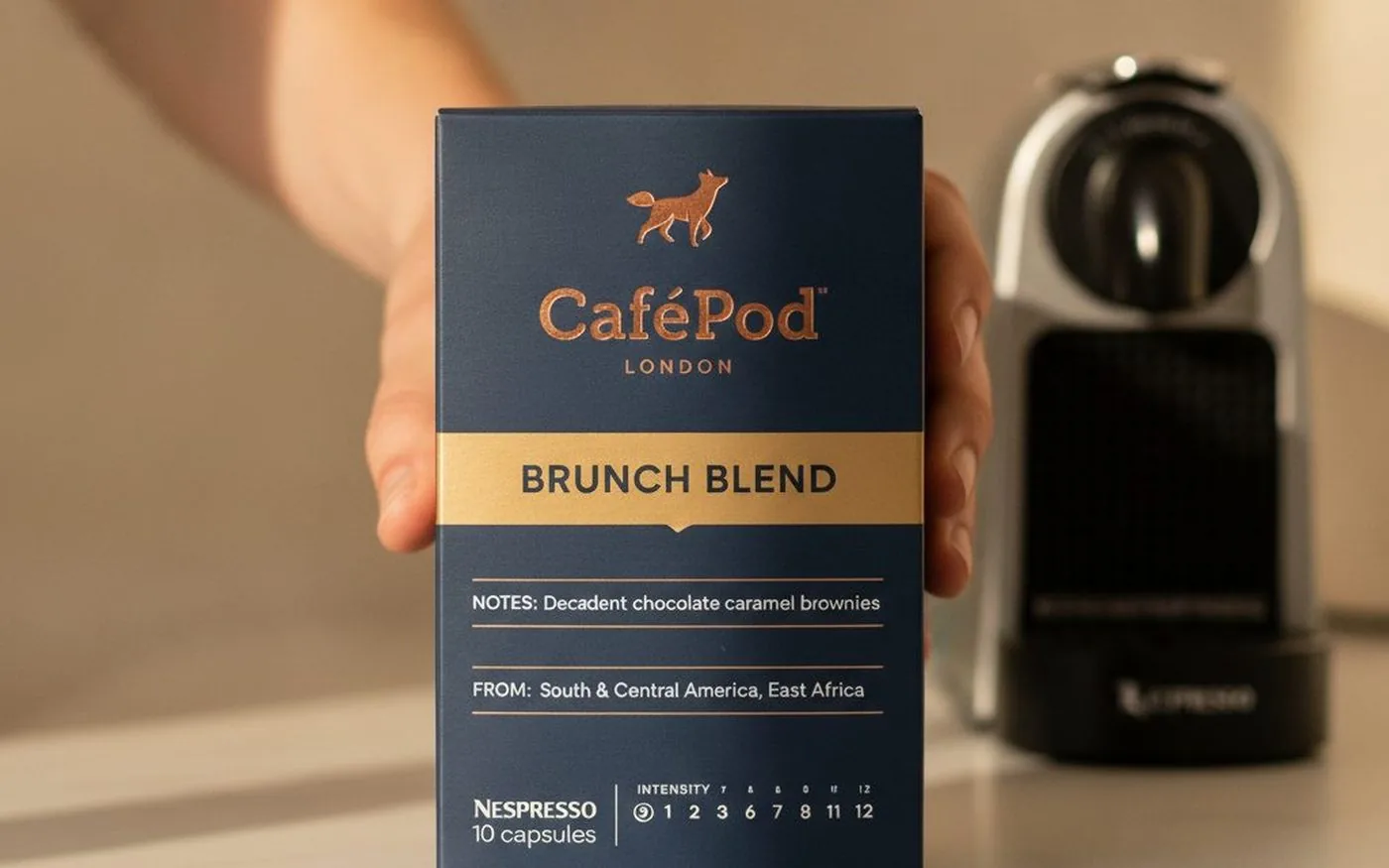 CafePod Coffee packaging - brand shot