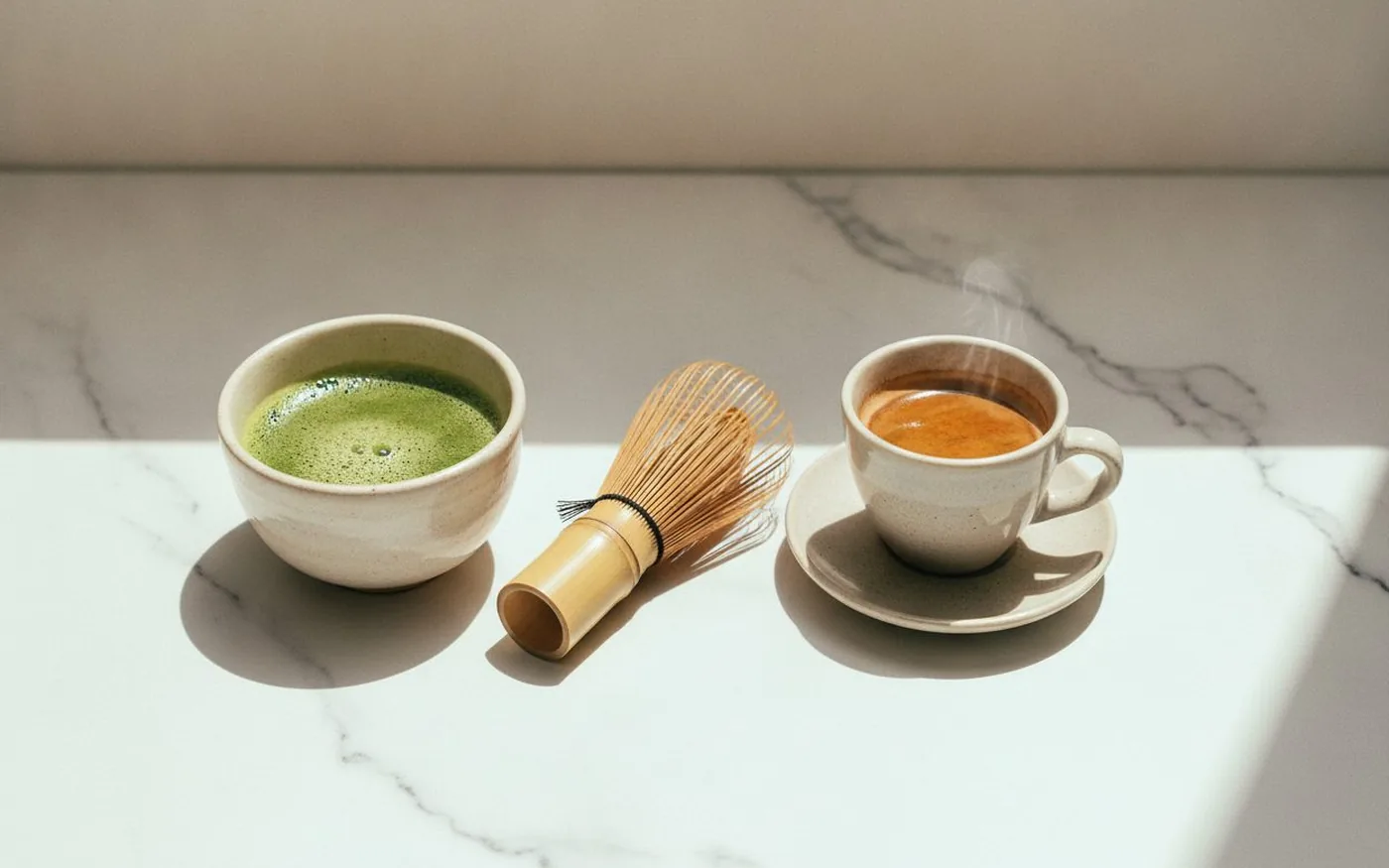 Matcha vs coffee comparison