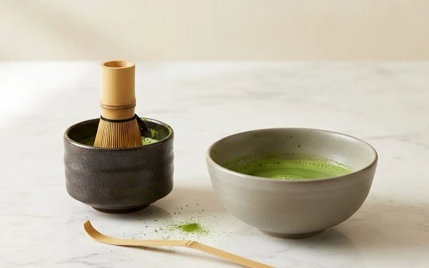 Matcha brewing ritual