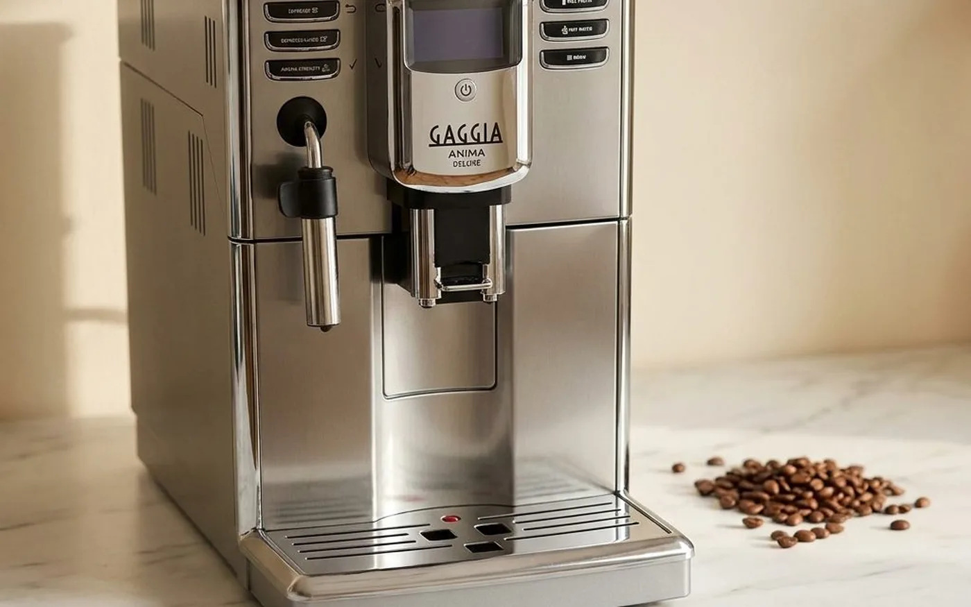 Gaggia Anima Deluxe with OLED display and milk carafe