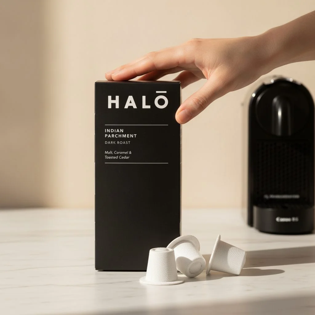 Halo Coffee compostable Nespresso-compatible pods