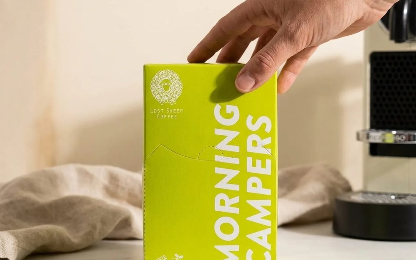 Lost Sheep Coffee compostable pods packaging