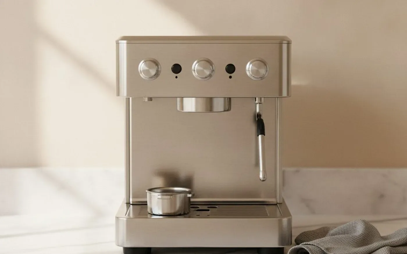 Cleaning an espresso machine