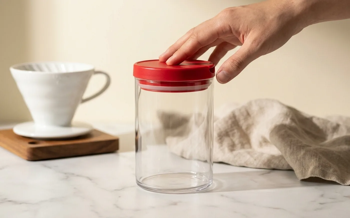 Hario canister for storing coffee beans