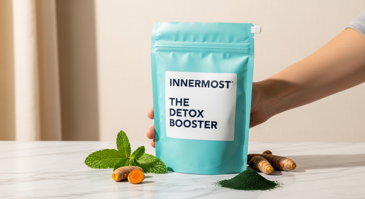 Innermost The Detox Booster greens powder supplement reviewed by nutritionist Clemmie Rose