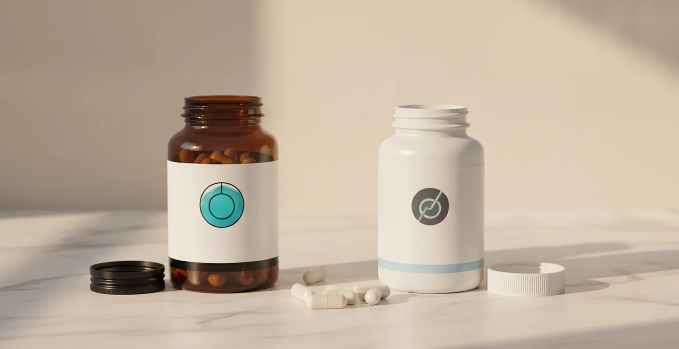 Magnesium threonate and glycinate supplements side by side on a clean surface