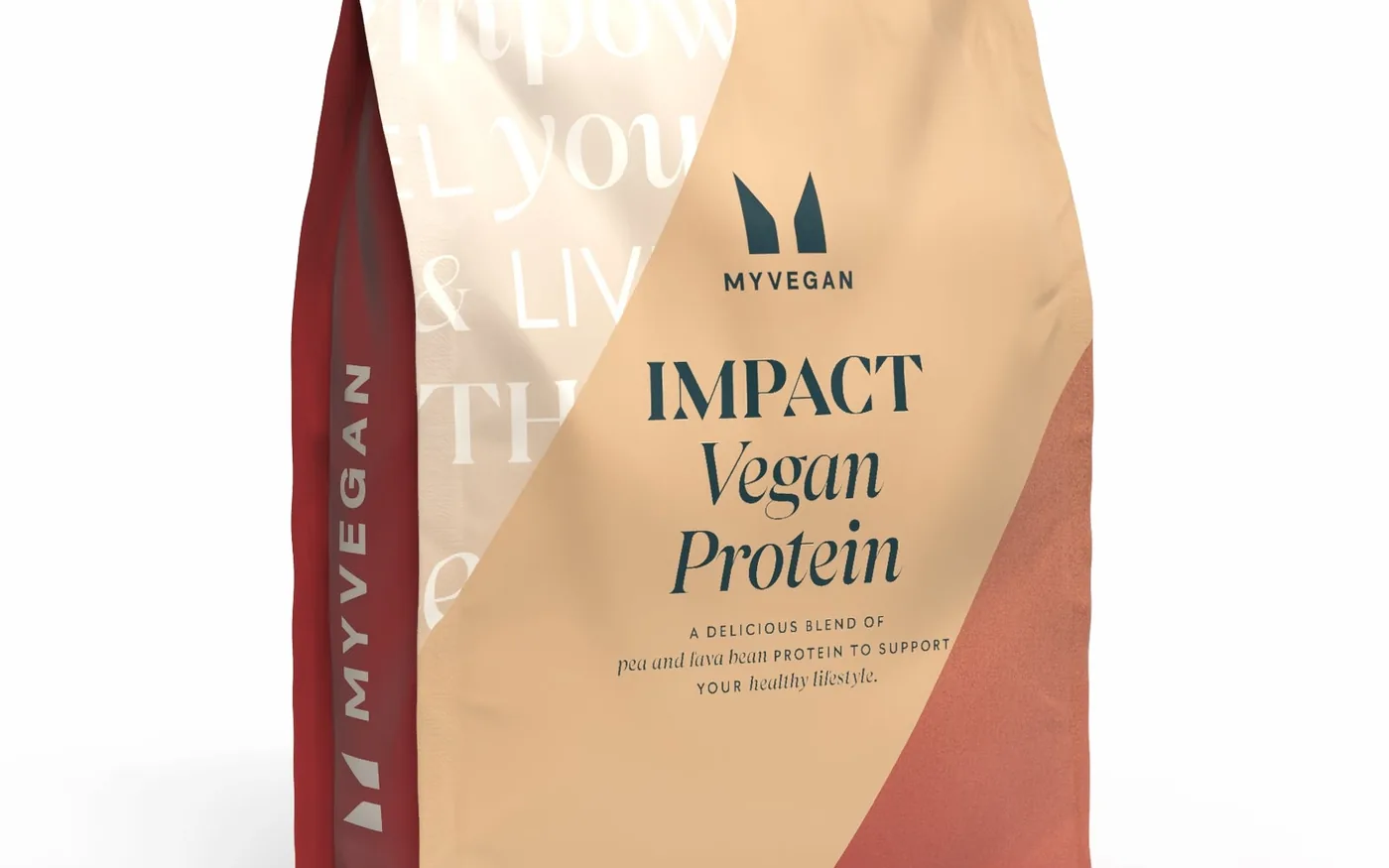 Myvegan Impact Vegan Protein pouch showing pea and fava bean protein blend
