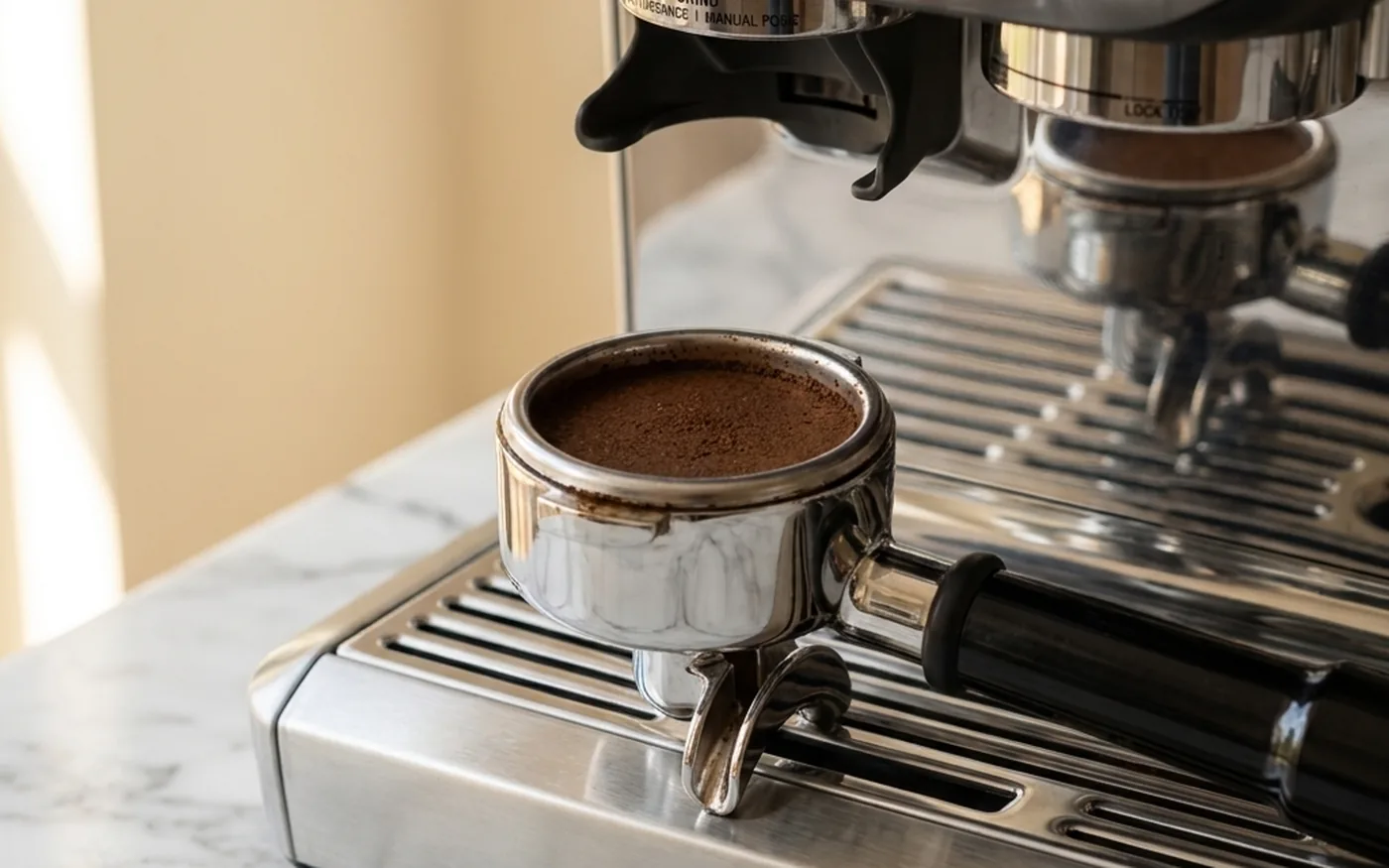 Sage Barista Touch Impress Impress puck system with auto-tamped portafilter