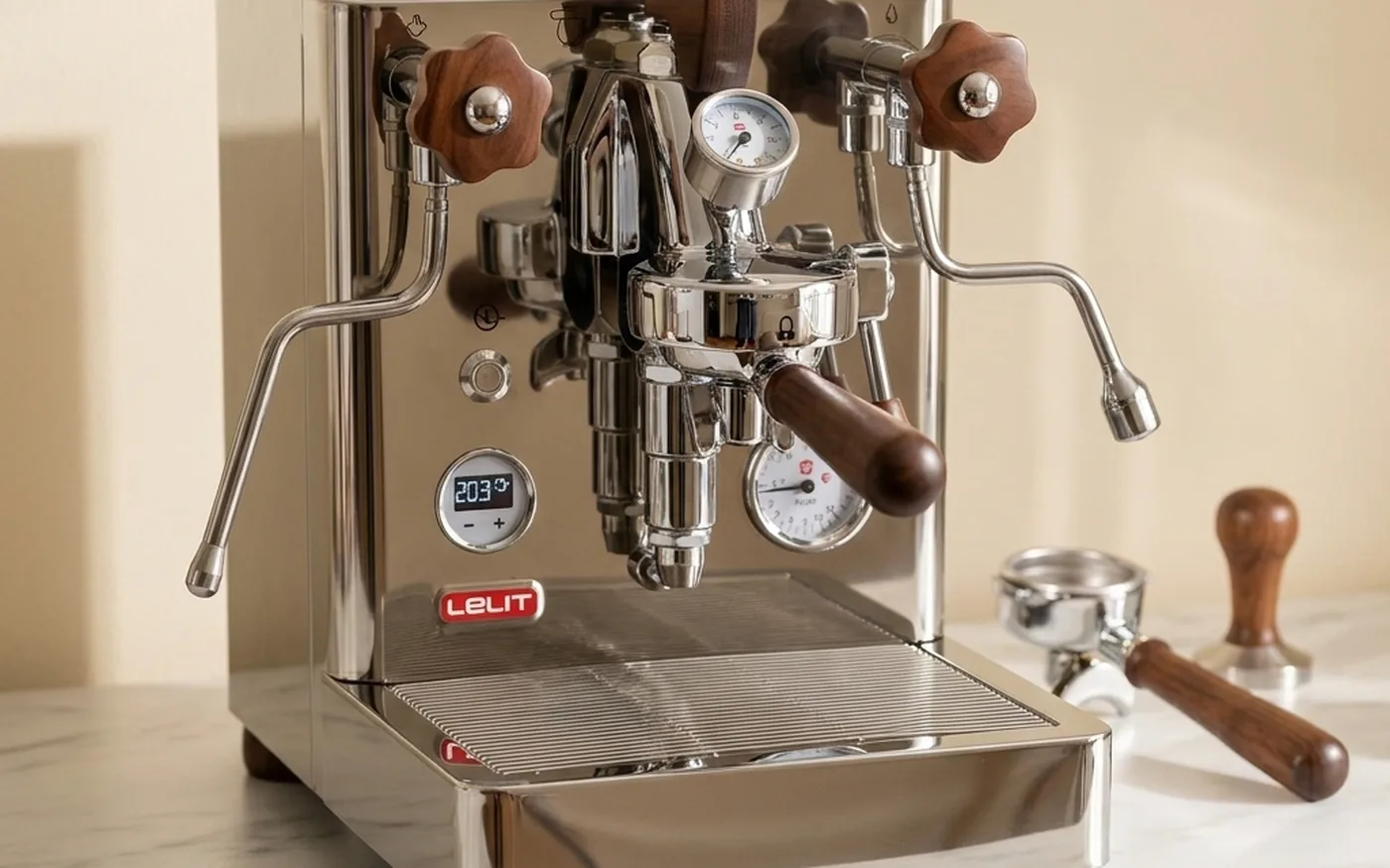 Lelit Bianca dual boiler espresso machine with flow control