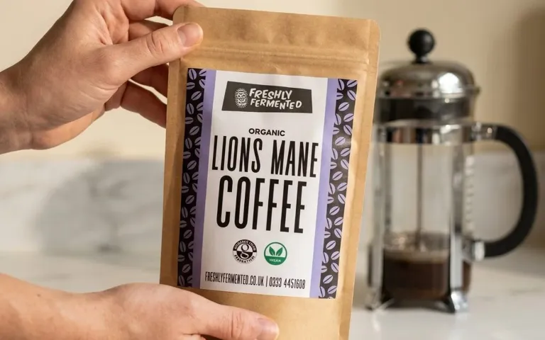 Freshly Fermented lions mane coffee UK