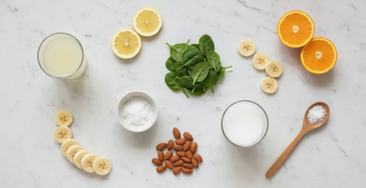 Electrolyte supplements on a kitchen counter alongside fresh fruit and water - do you need them every day?